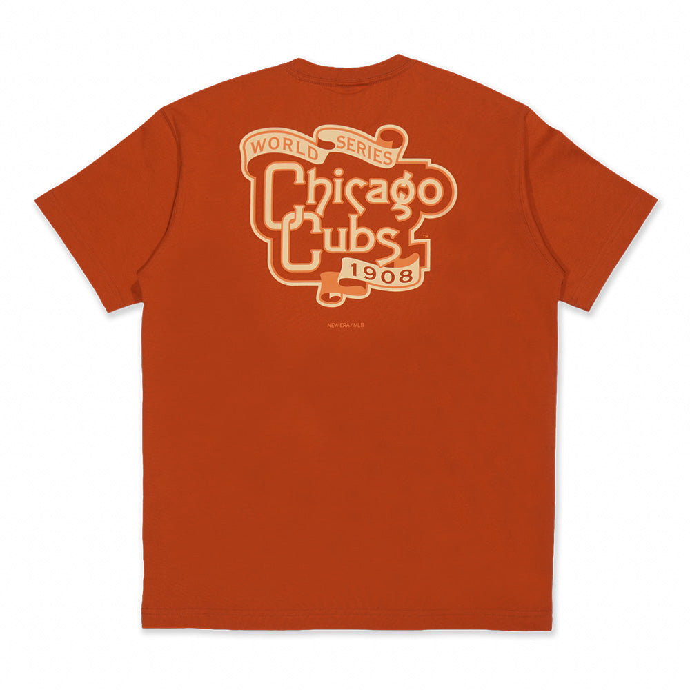 Chicago Cubs 5950 Pack Fall Park Warm Flame Cooperstown COOLERA Short Sleeve T-Shirt