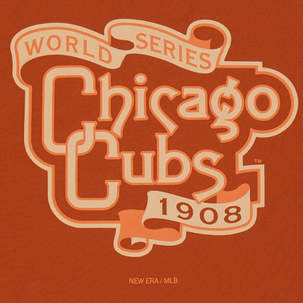 Chicago Cubs 5950 Pack Fall Park Warm Flame Cooperstown COOLERA Short Sleeve T-Shirt