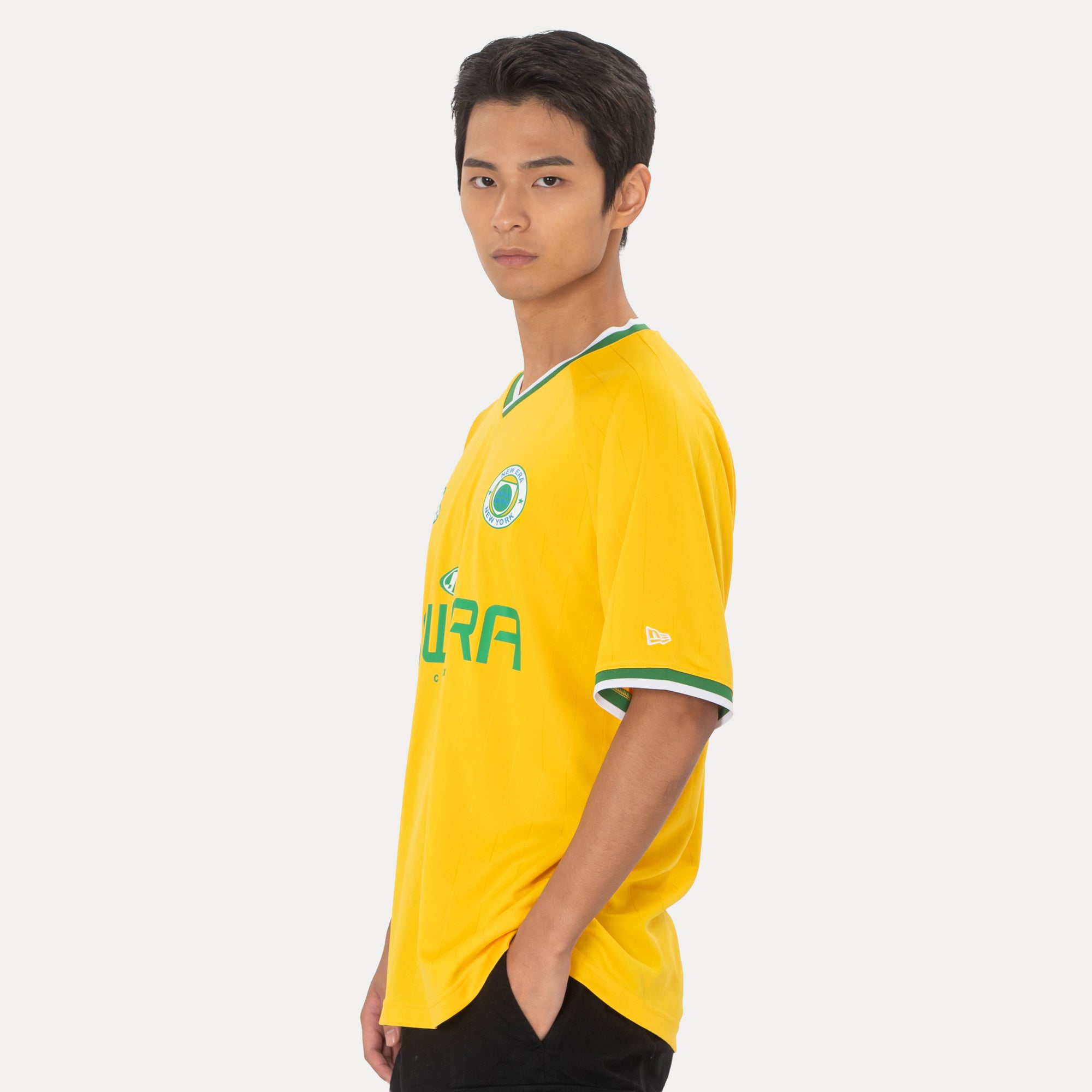 Wordmark Game Day Yellow Soccer Jersey