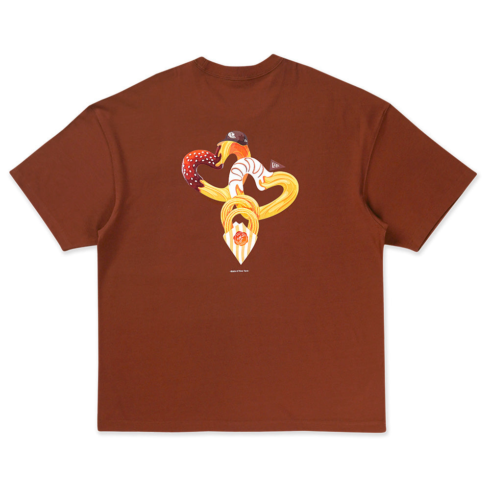 New Era Wordmark Logo Sugary Twist Deep Auburn Oversized COOLERA Short Sleeve T-Shirt