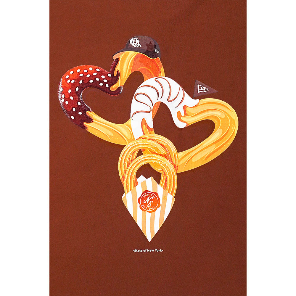 New Era Wordmark Logo Sugary Twist Deep Auburn Oversized COOLERA Short Sleeve T-Shirt