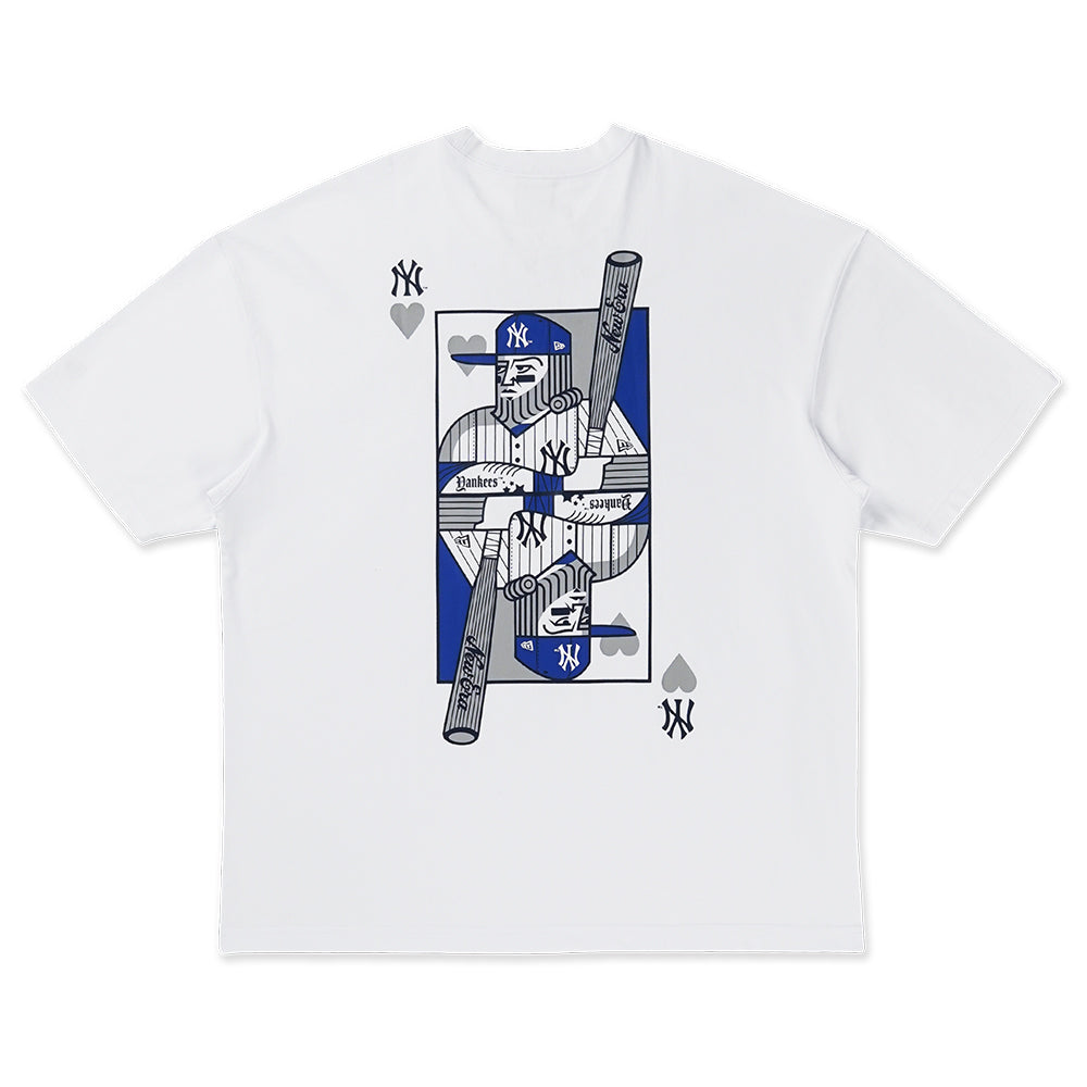New Era New York Yankees Playing Cards White COOLERA Oversized Short Sleeve T-Shirt