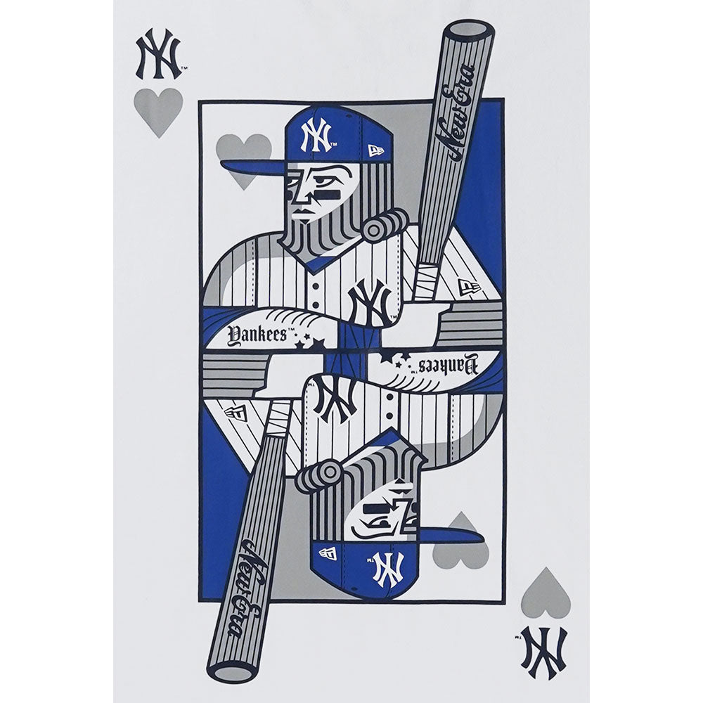 New Era New York Yankees Playing Cards White COOLERA Oversized Short Sleeve T-Shirt