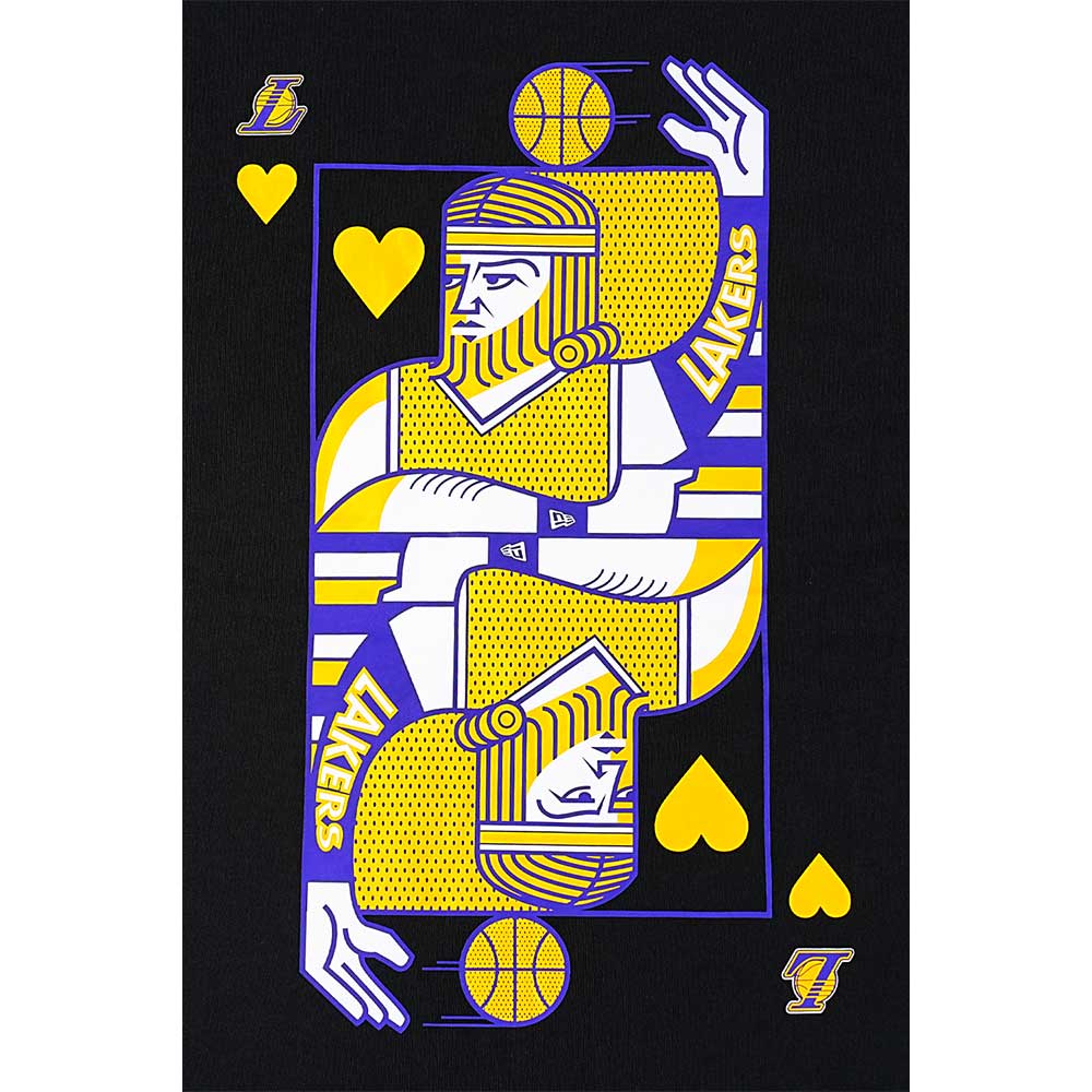 New Era Los Angeles Lakers Playing Cards Black Oversized COOLERA Short Sleeve T-Shirt