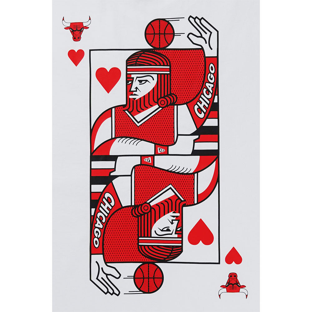 New Era Chicago Bulls Playing Cards White Oversized COOLERA Short Sleeve T-Shirt