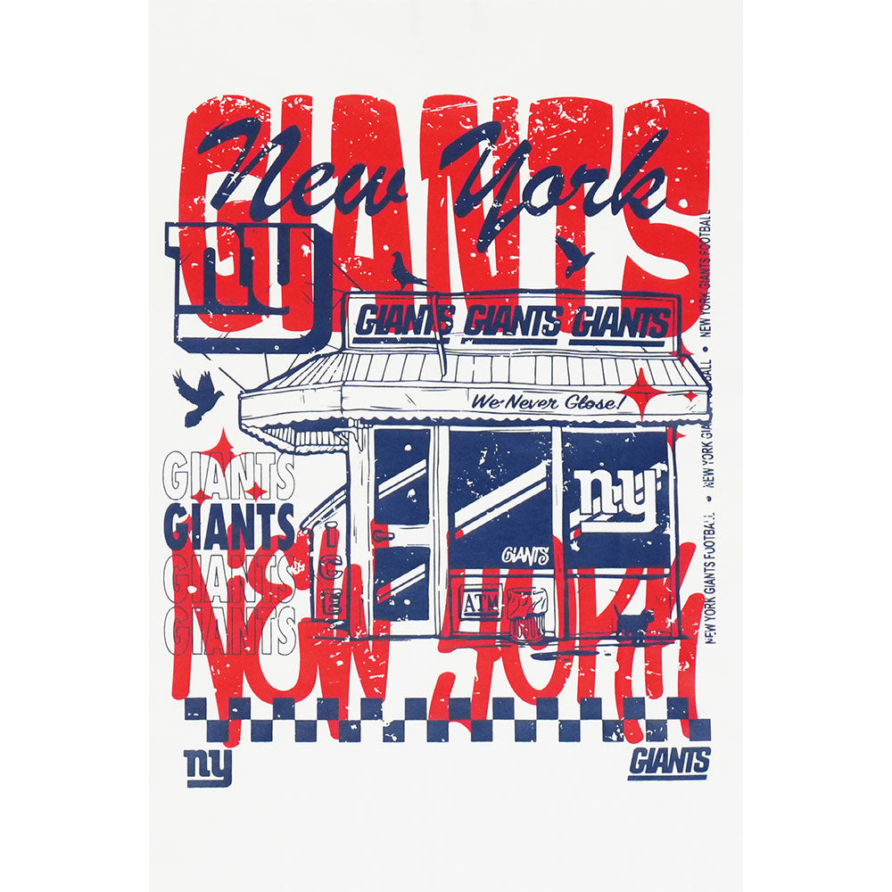 New Era New York Giants Retro White Oversized COOLERA Short Sleeve T-Shirt