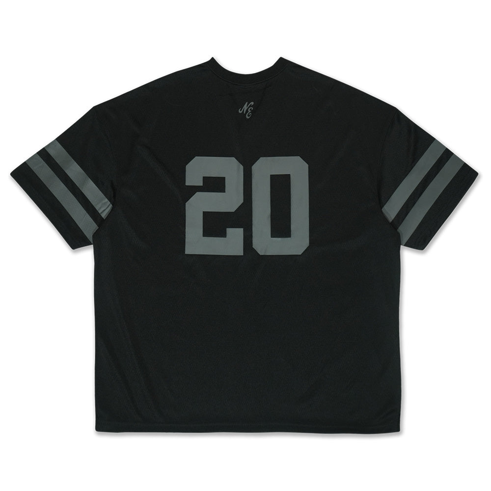 New Era Script Logo Black Oversized Short Sleeve Jersey