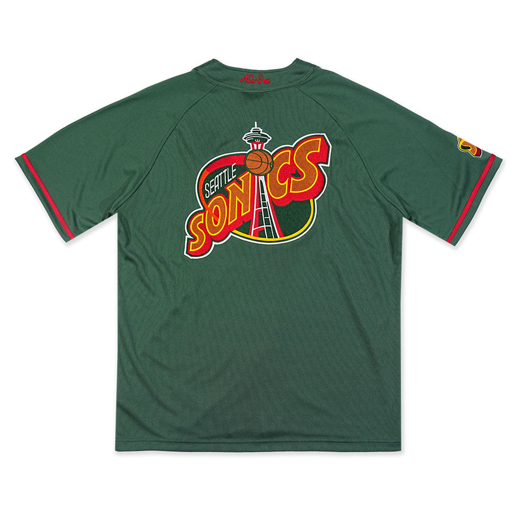 New Era Seattle Supersonics Hardwood Classics 2026 Green Baseball Jersey