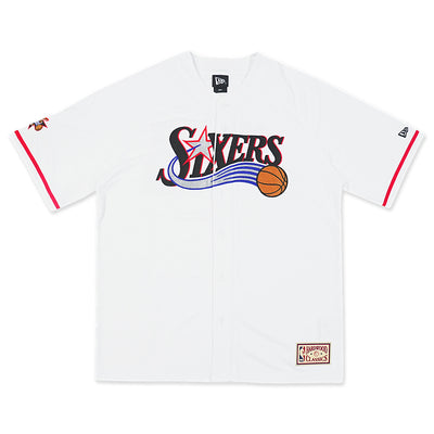 New Era Philadelphia 76ers Hardwood Classics 2026 White Baseball Jersey