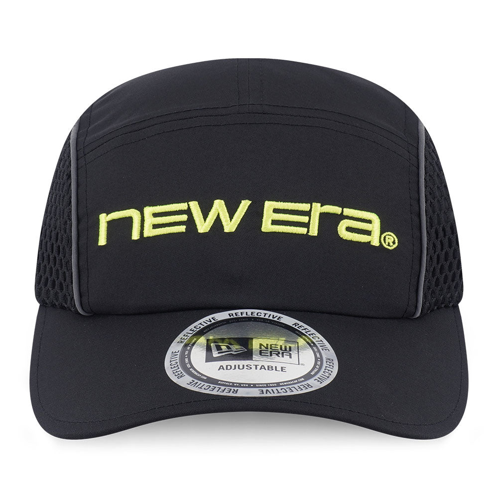 New Era Wordmark Logo Runner Era Black Runner Adjustable Cap