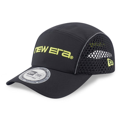 New Era Wordmark Logo Runner Era Black Runner Adjustable Cap