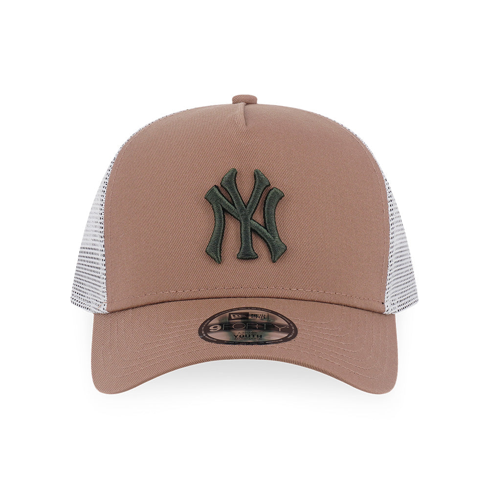 New Era New York Yankees Tri Color Era FW26 Khaki Youth 9FORTY A-Frame Adjustable Cap