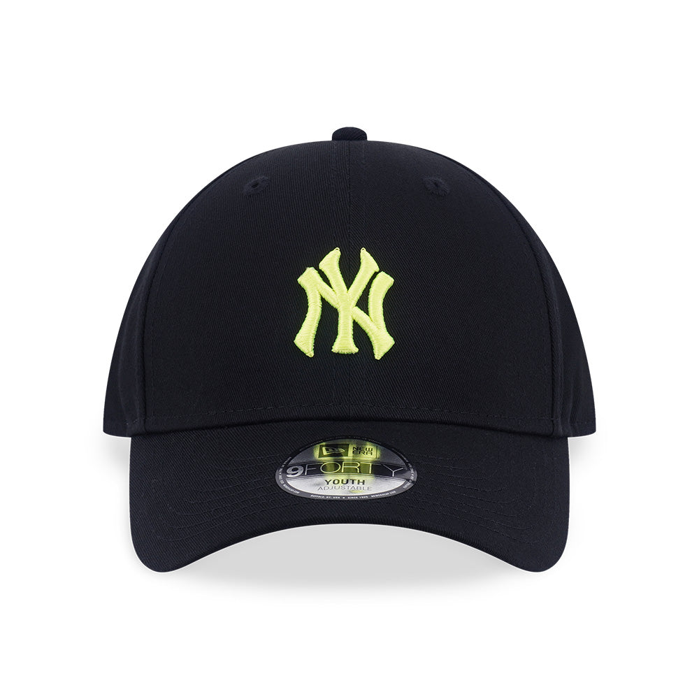 New Era New York Yankees Color Era FW26 Black Youth 9FORTY Adjustable Cap