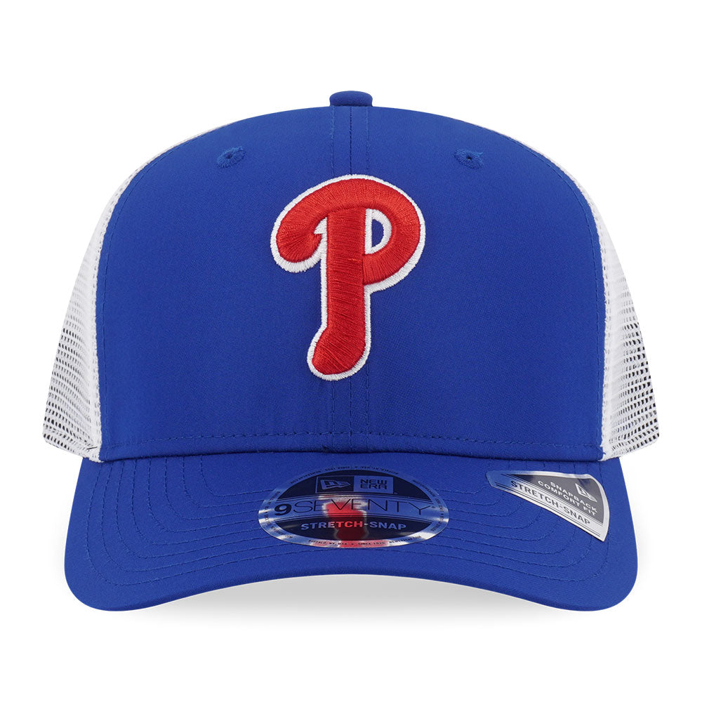 New Era Philadelphia Phillies FW26 Two Tone Royal Blue 9SEVENTY Stretch Snapback Trucker Cap