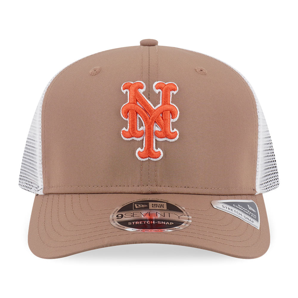 New Era New York Mets FW26 Two Tone Khaki 9SEVENTY Stretch Snapback Trucker Cap