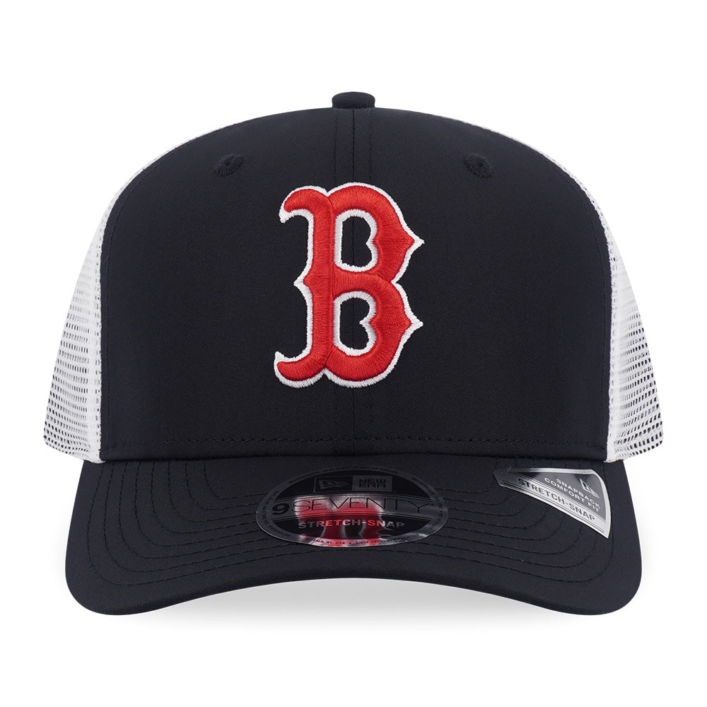 New Era Boston Red Sox FW26 Two Tone Black 9SEVENTY Stretch Snapback Trucker Cap
