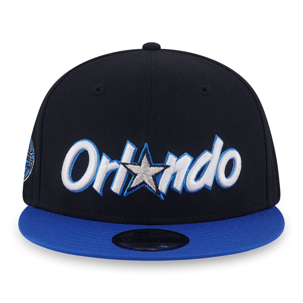 New Era Orlando Magic Hardwood Classics 2026 Black Blue 9FIFTY Snapback Cap
