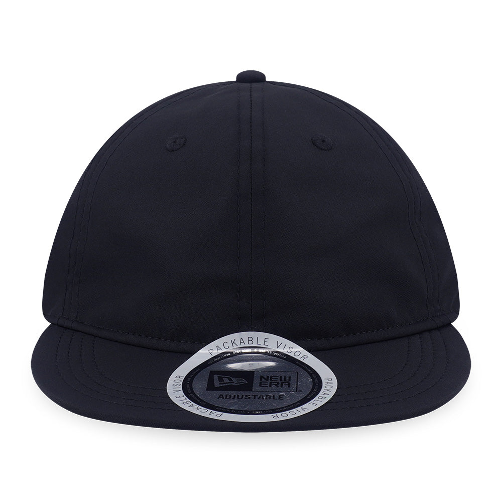 New Era Travel Era Black 9FORTY Unstructured Short Packable Visor Cap