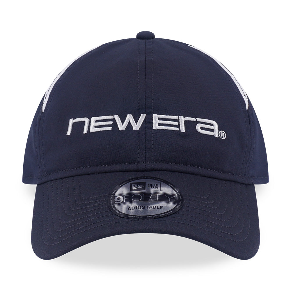 New Era Wordmark Logo Runner Era Navy 9FORTY Unstructured Adjustable Cap