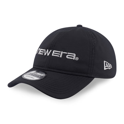New Era Wordmark Logo Runner Era Black 9FORTY Unstructured Adjustable Cap
