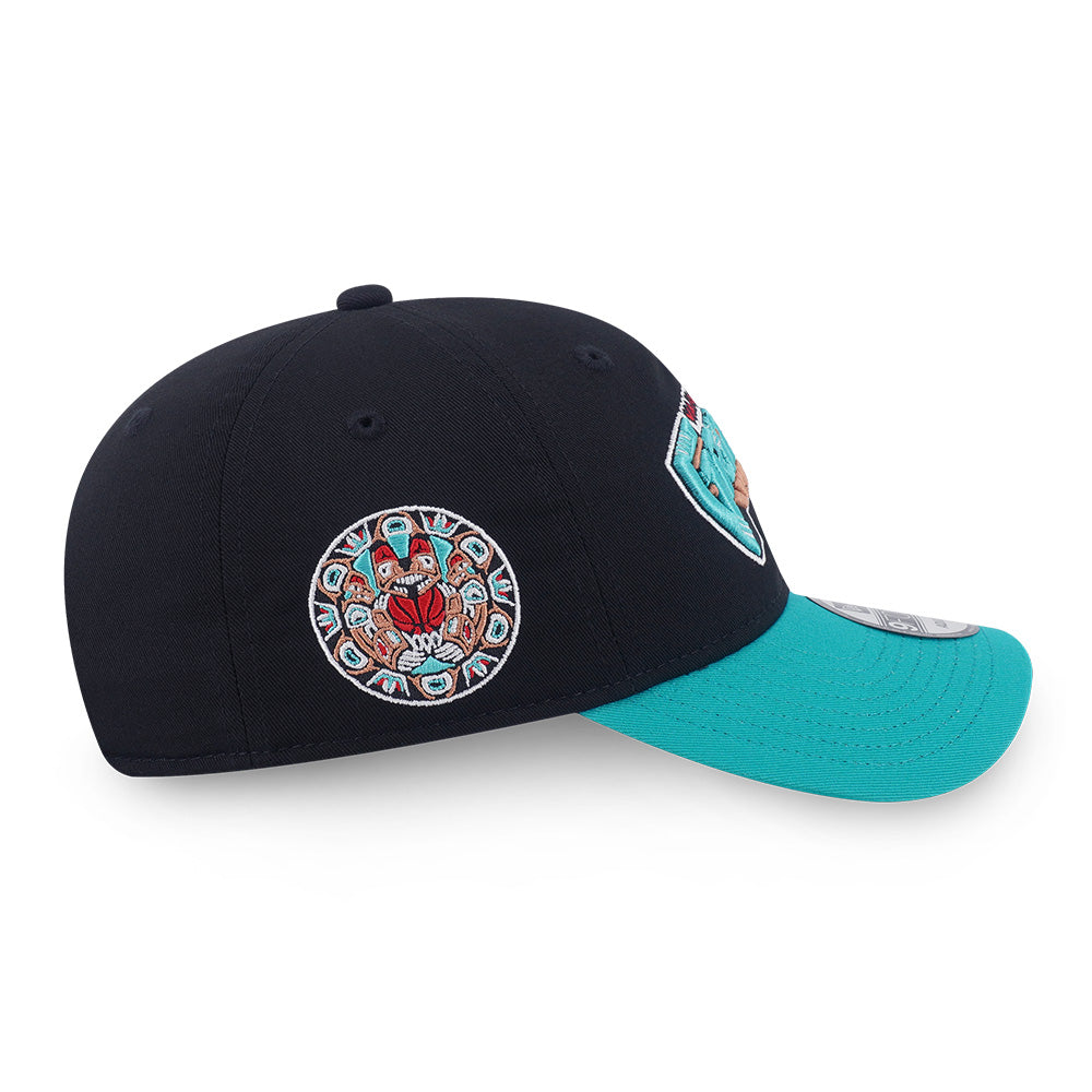 New Era Vancouver Grizzlies Hardwood Classics 2026 Black Teal 9FORTY Unstructured Adjustable Cap