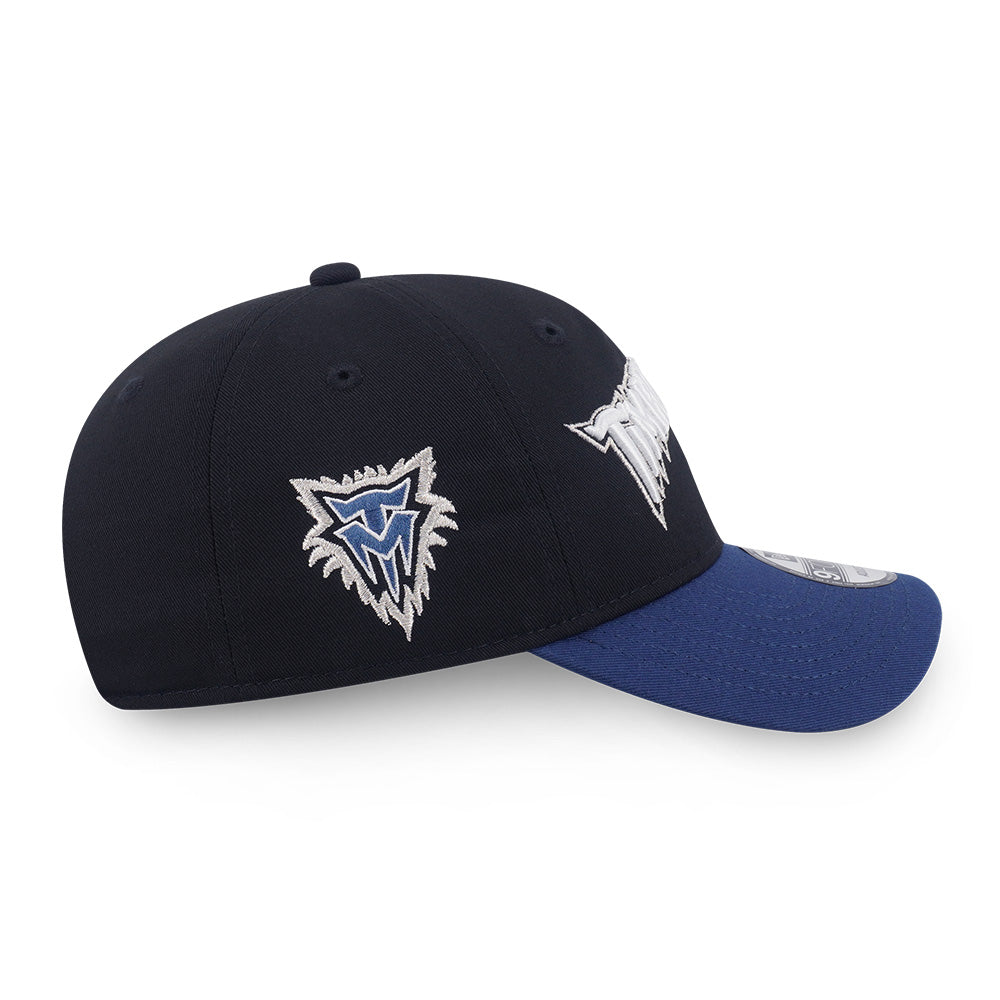 New Era Minnesota Timberwolves Hardwood Classics 2026 Black Deep Blue 9FORTY Unstructured Adjustable Cap