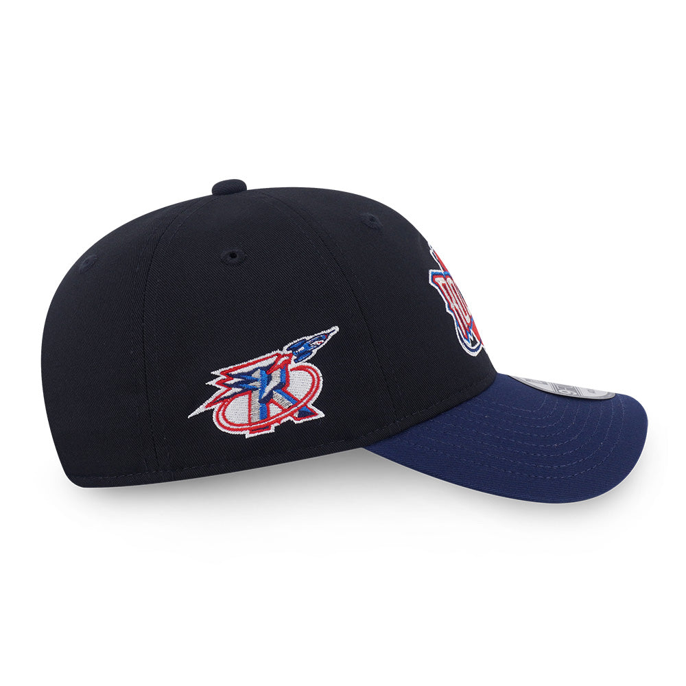 New Era Houston Rockets Hardwood Classics 2026 Black Blue 9FORTY Unstructured Adjustable Cap
