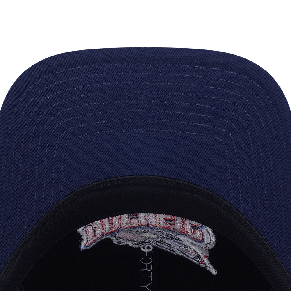 New Era Houston Rockets Hardwood Classics 2026 Black Blue 9FORTY Unstructured Adjustable Cap