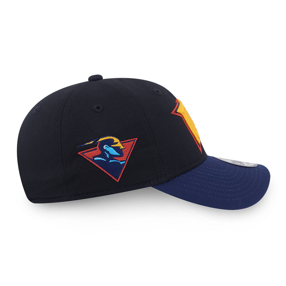 New Era Charlotte Hornets Hardwood Classics 2026 Black Blue 9FORTY Unstructured Adjustable Cap