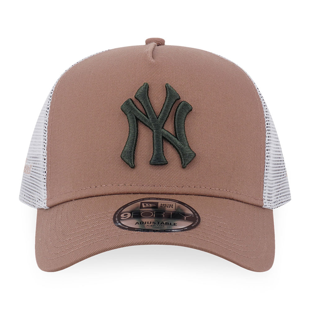 New Era New York Yankees Tri Color Era FW26 Khaki 9FORTY A-Frame Adjustable Cap