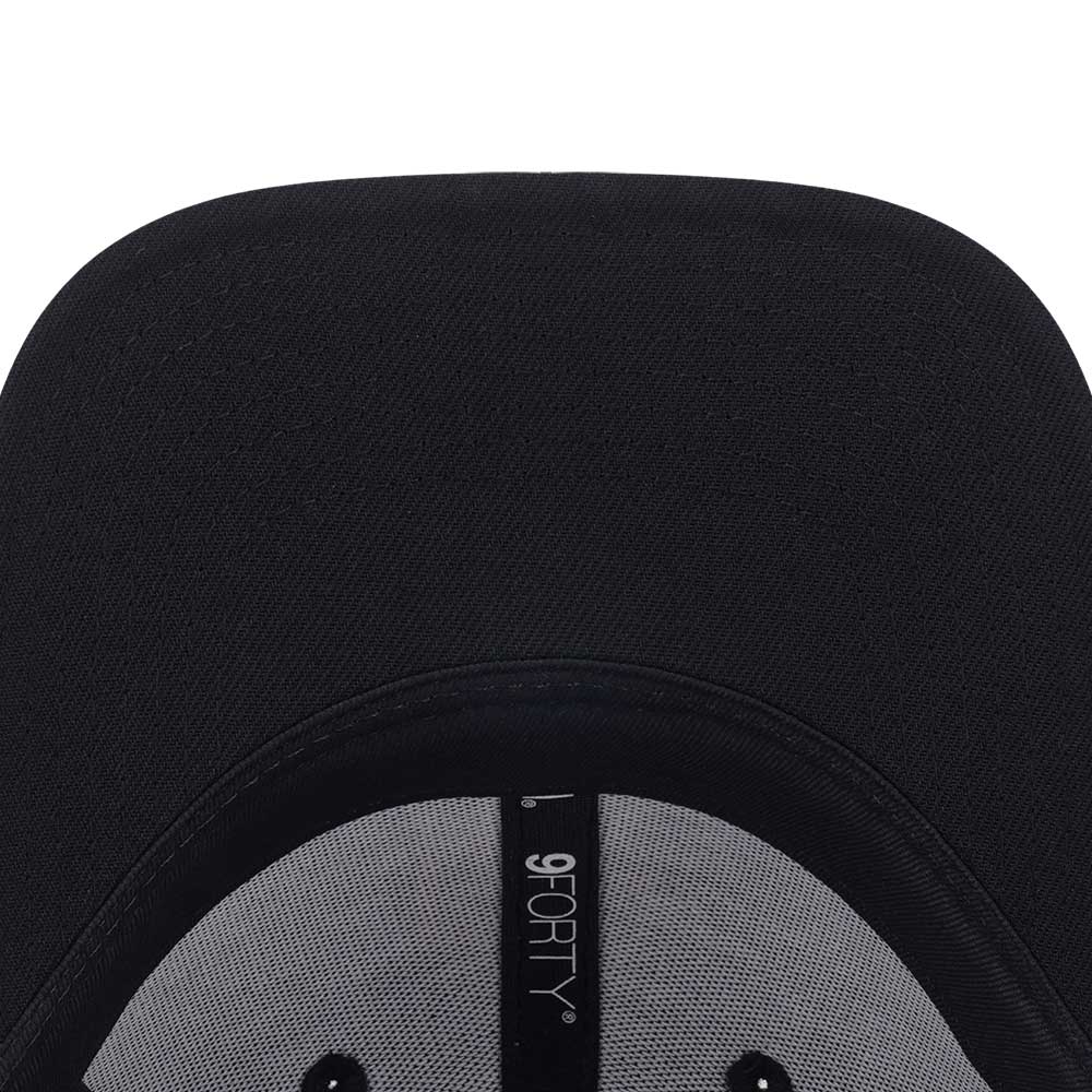 New Era Script NE Fan Fam Black 9FORTY Adjustable Cap