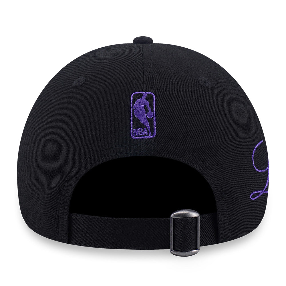 New Era Los Angeles Lakers Cross Panels Script Black 9FORTY Adjustable Cap