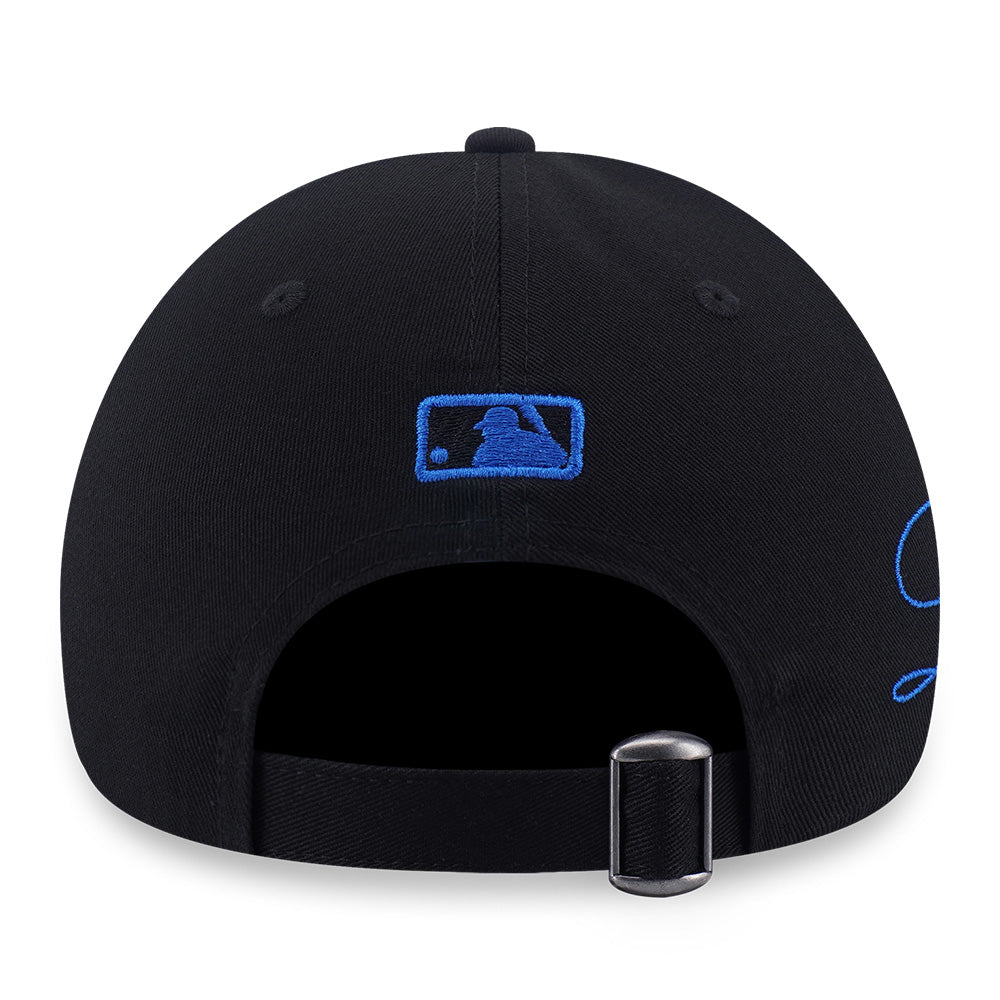 New Era Los Angeles Dodgers Cross Panels Script Black 9FORTY Adjustable Cap