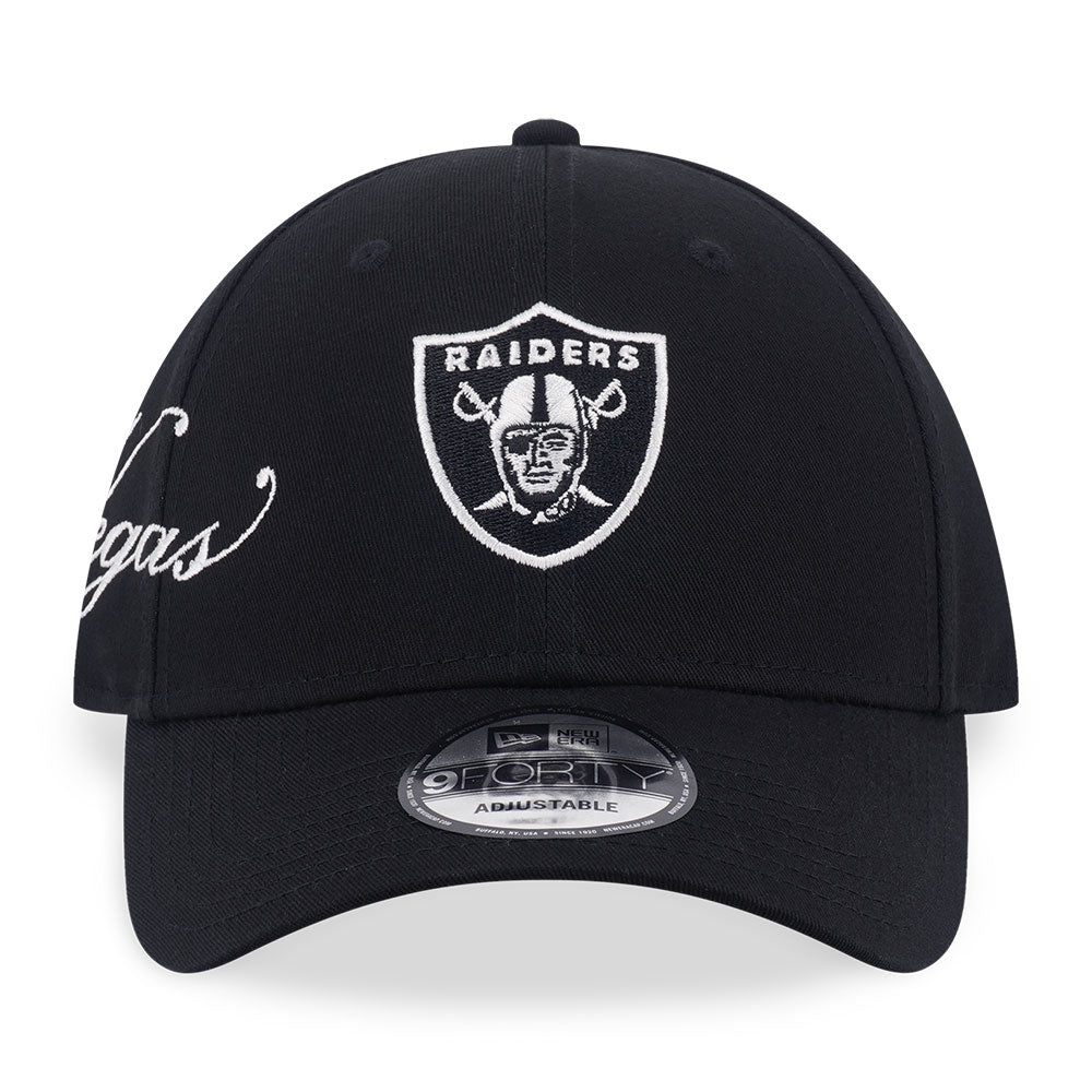 New Era New York Yankees Cross Panels Script Black 9FORTY Adjustable Cap