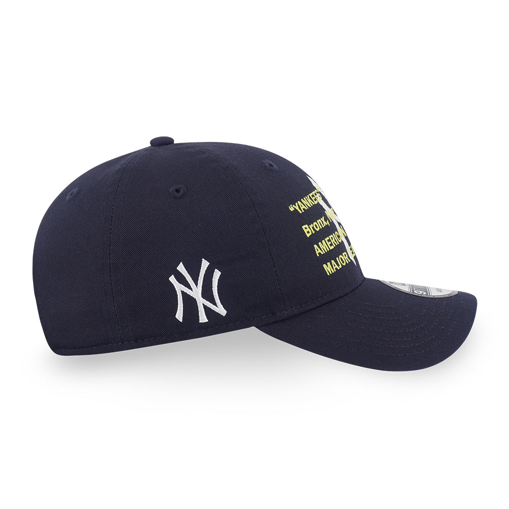 New Era New York Yankees Layered Script Navy 9TWENTY Adjustable Cap
