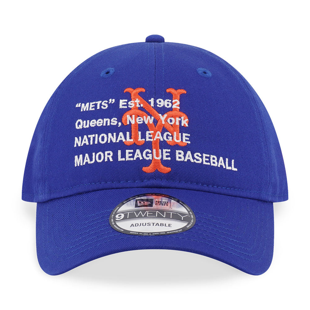 New Era New York Mets Layered Script Royal Blue 9TWENTY Adjustable Cap