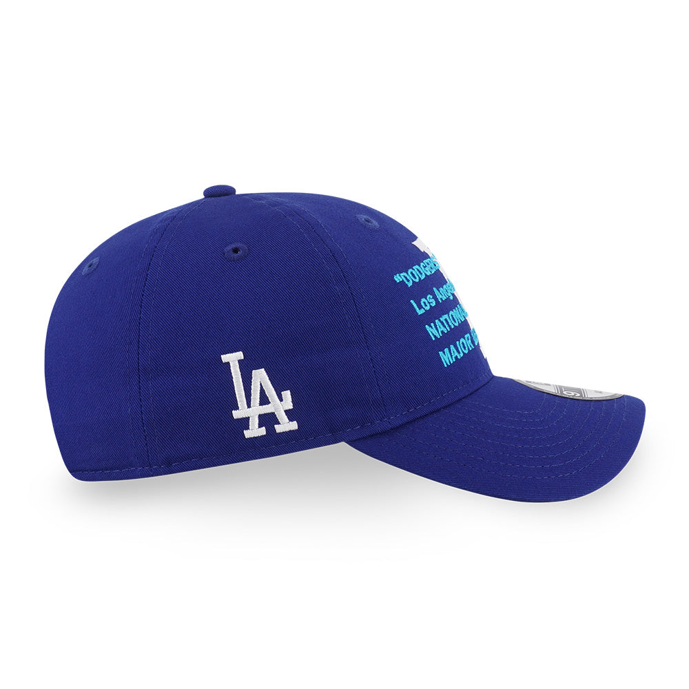 New Era Los Angeles Dodgers Layered Script Dark Royal 9TWENTY Adjustable Cap