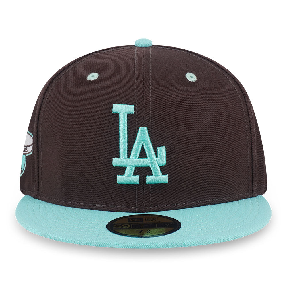 New Era Los Angeles Dodgers 5950 Pack Mint Chocolate Brown Blue Tint 59FIFTY Fitted Cap