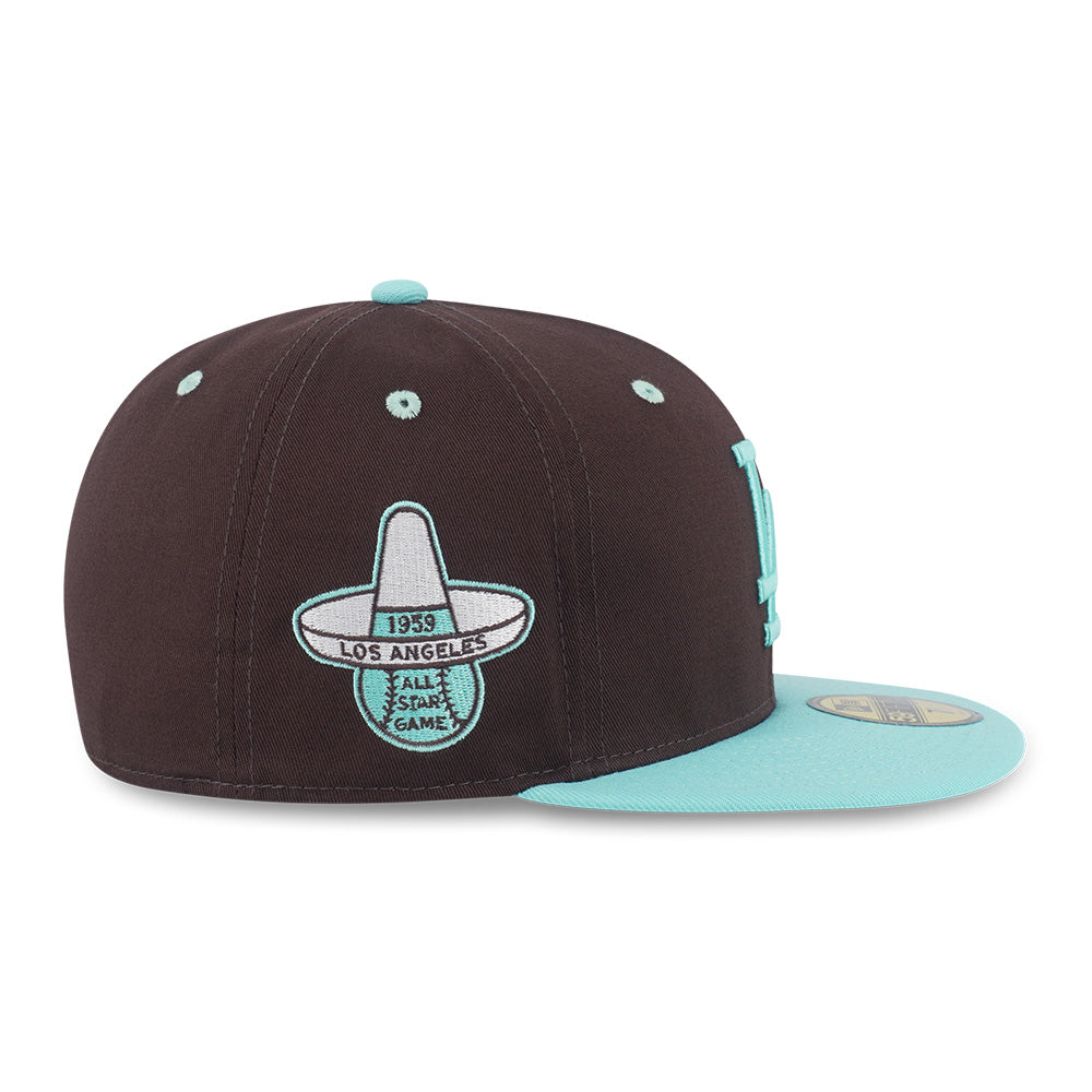 New Era Los Angeles Dodgers 5950 Pack Mint Chocolate Brown Blue Tint 59FIFTY Fitted Cap