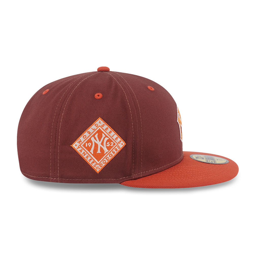 New Era New York Yankees Cooperstown 5950 Pack Fall Park Deep Auburn Warm Flame 59FIFTY Fitted Cap