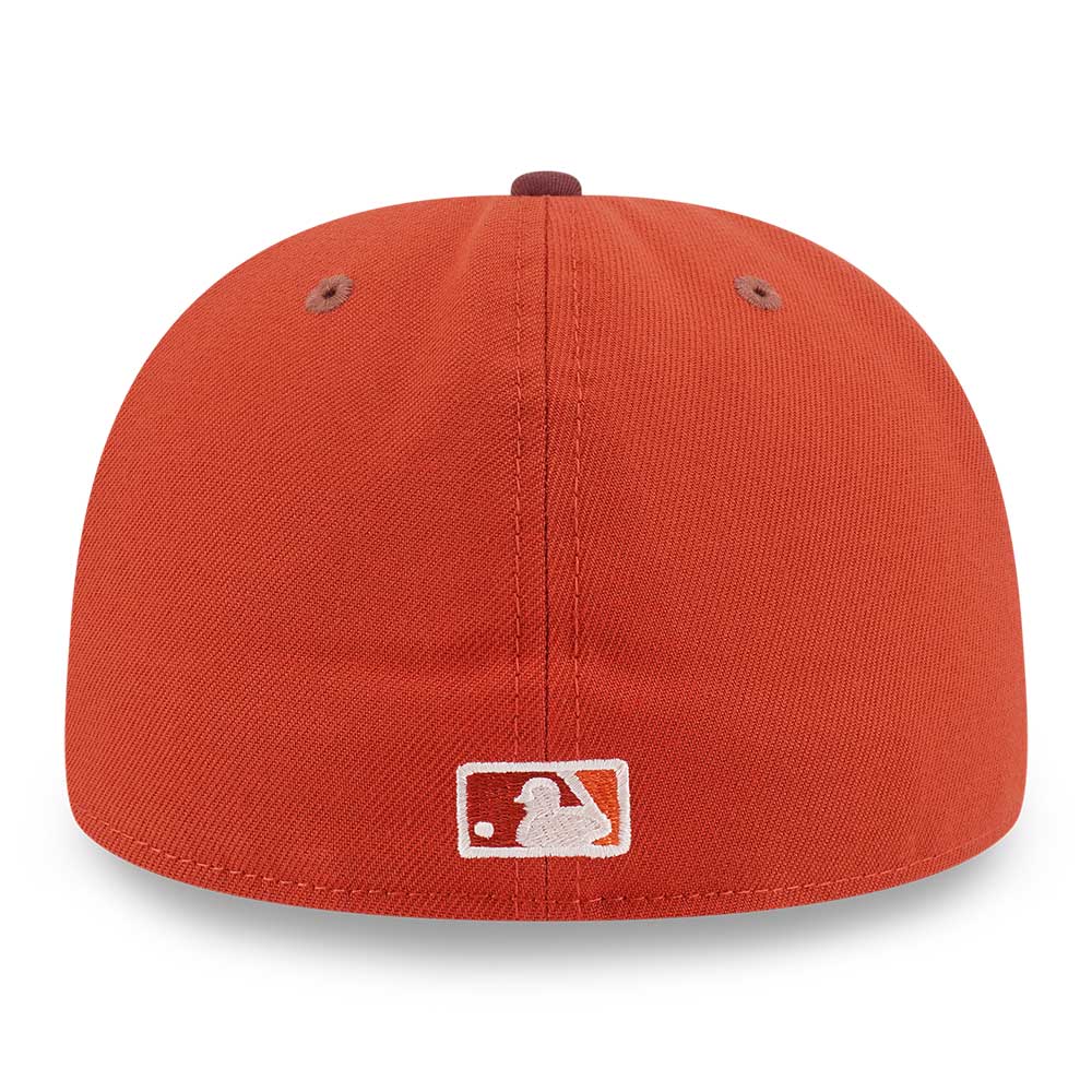 New Era Los Angeles Dodgers Cooperstown 5950 Pack Fall Park Deep Auburn Warm Flame 59FIFTY Fitted Cap