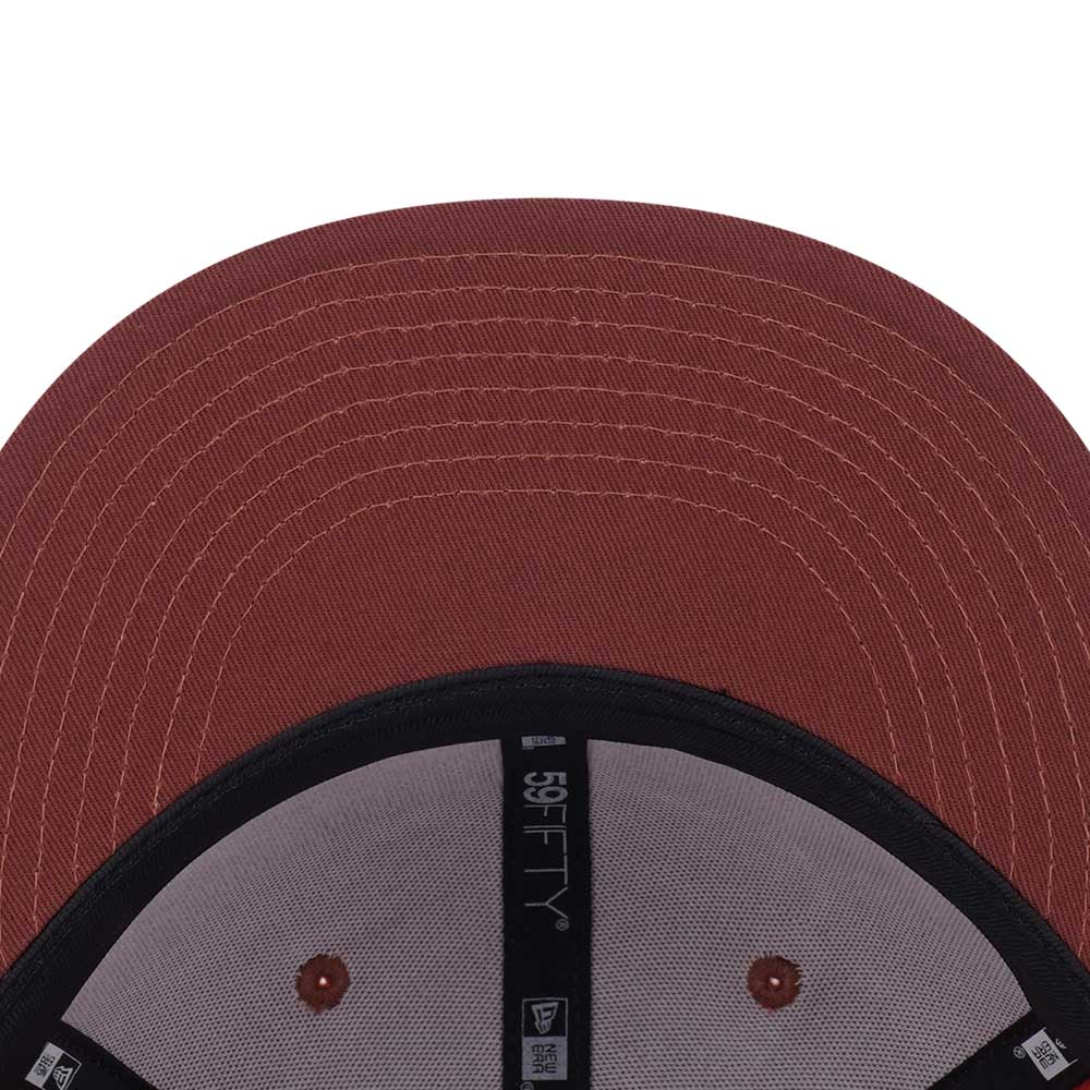 New Era Los Angeles Dodgers Cooperstown 5950 Pack Fall Park Deep Auburn Warm Flame 59FIFTY Fitted Cap