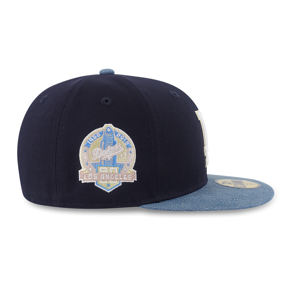New Era Los Angeles Dodgers Coopersfield 5950 Pack Denim Mix Navy 59FIFTY Fitted Caps