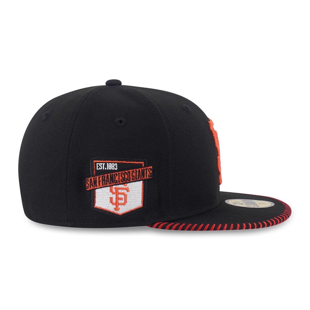 New Era San Francisco Giants 5950 Pack Baseball Stitching Black 59FIFTY Fitted Cap