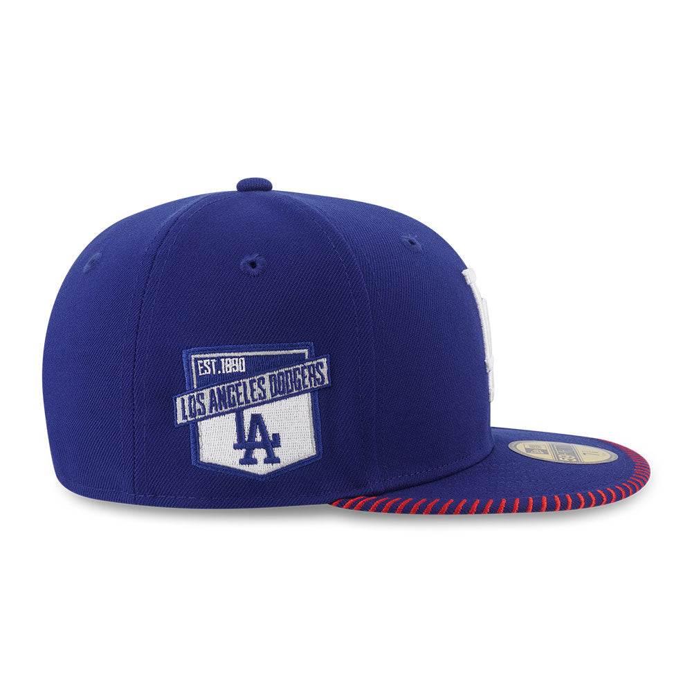 New Era Los Angeles Dodgers 5950 Pack Baseball Stitching Dark Royal 59FIFTY Fitted Cap