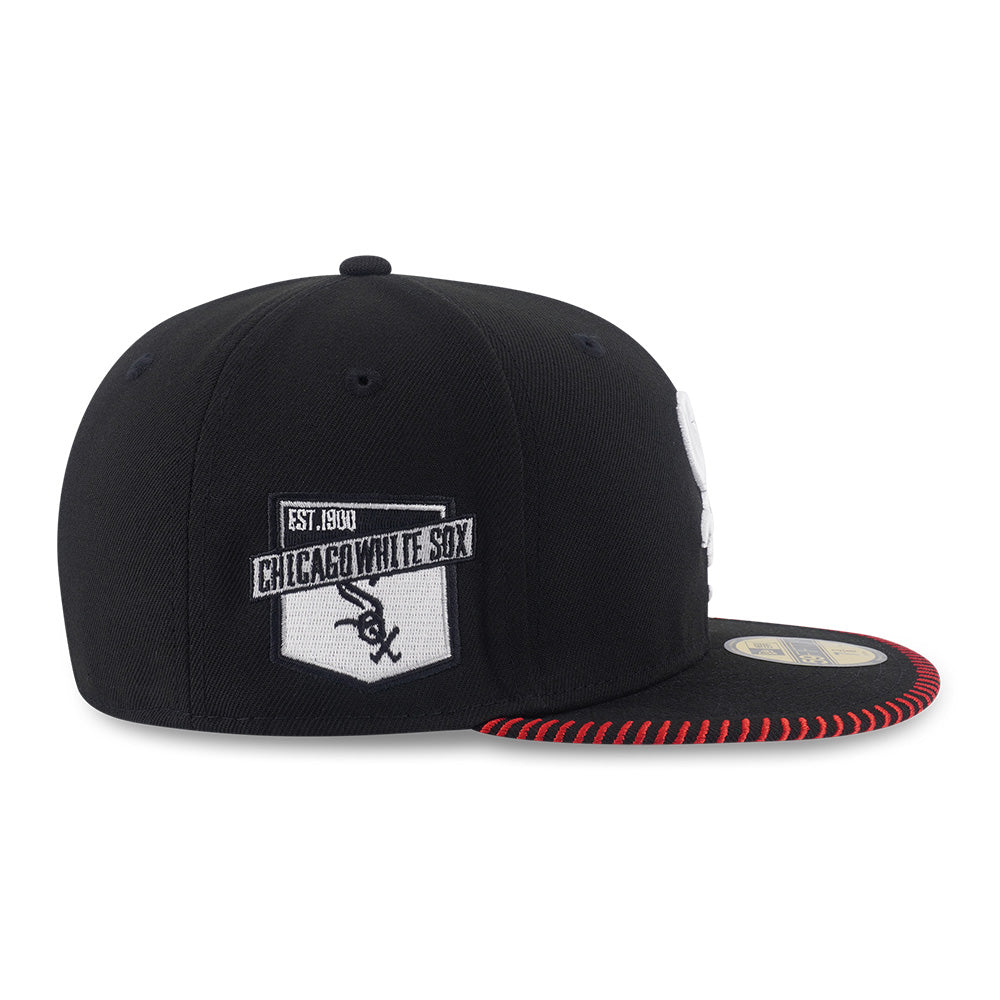 New Era Chicago White Sox 5950 Pack Baseball Stitching Black 59FIFTY Fitted Cap