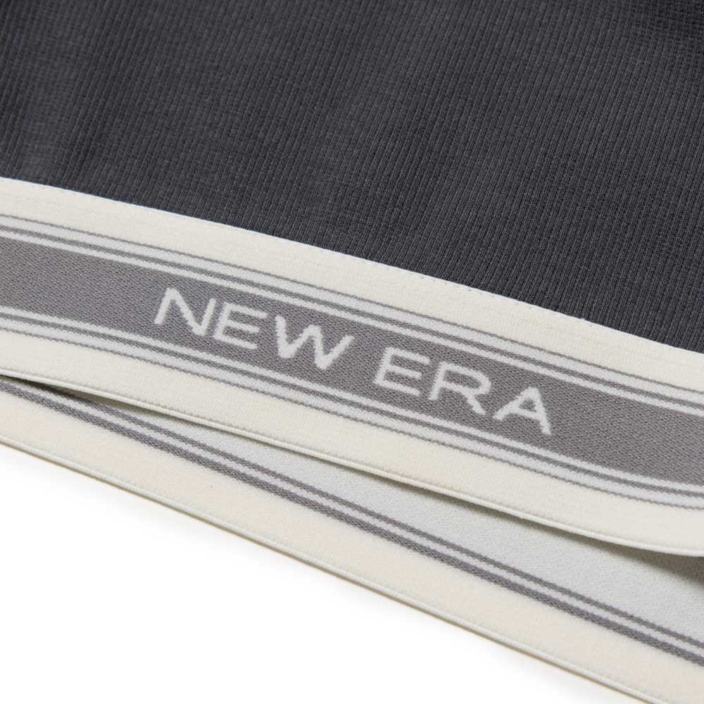 New Era Womens Jacquard Gray Crop Rip Long Sleeve T-Shirt