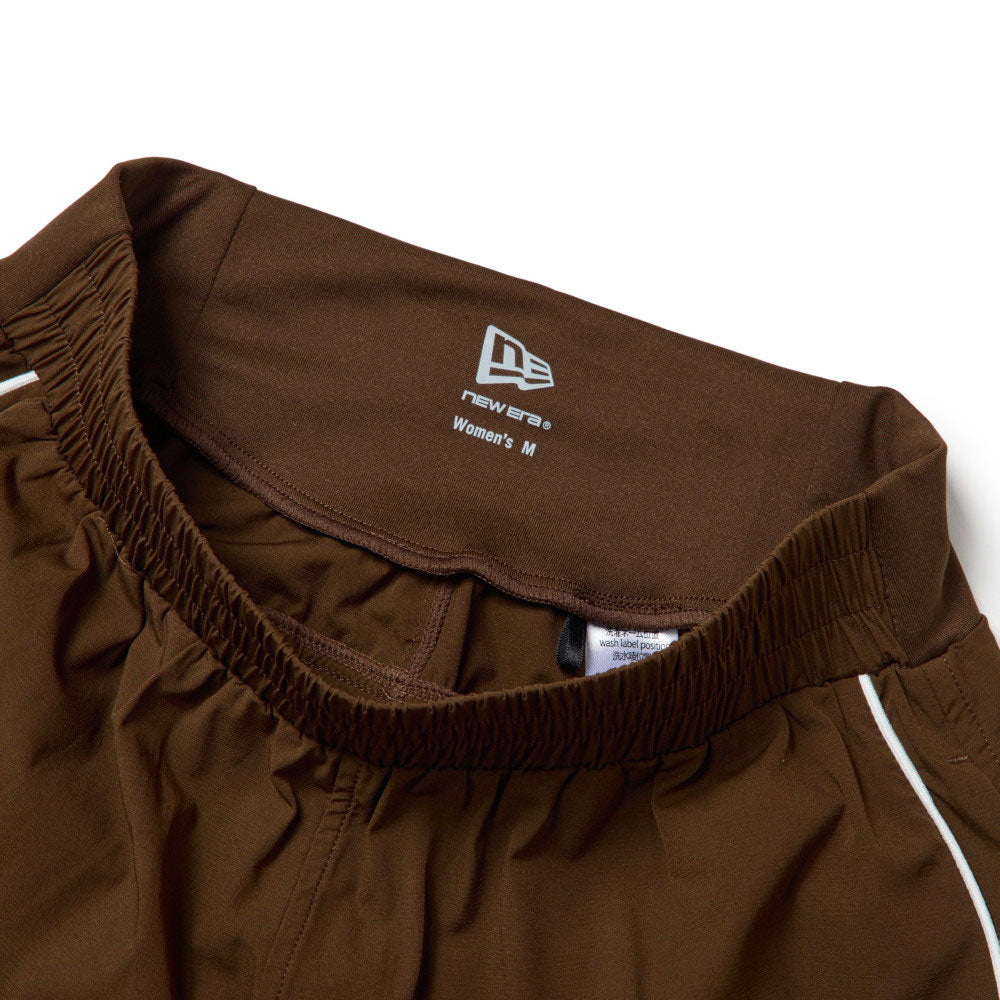 New Era Wordmark Logo Performance Brown Womens Active Shorts