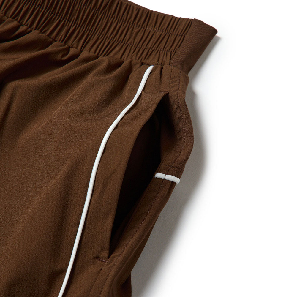 New Era Wordmark Logo Performance Brown Womens Active Shorts