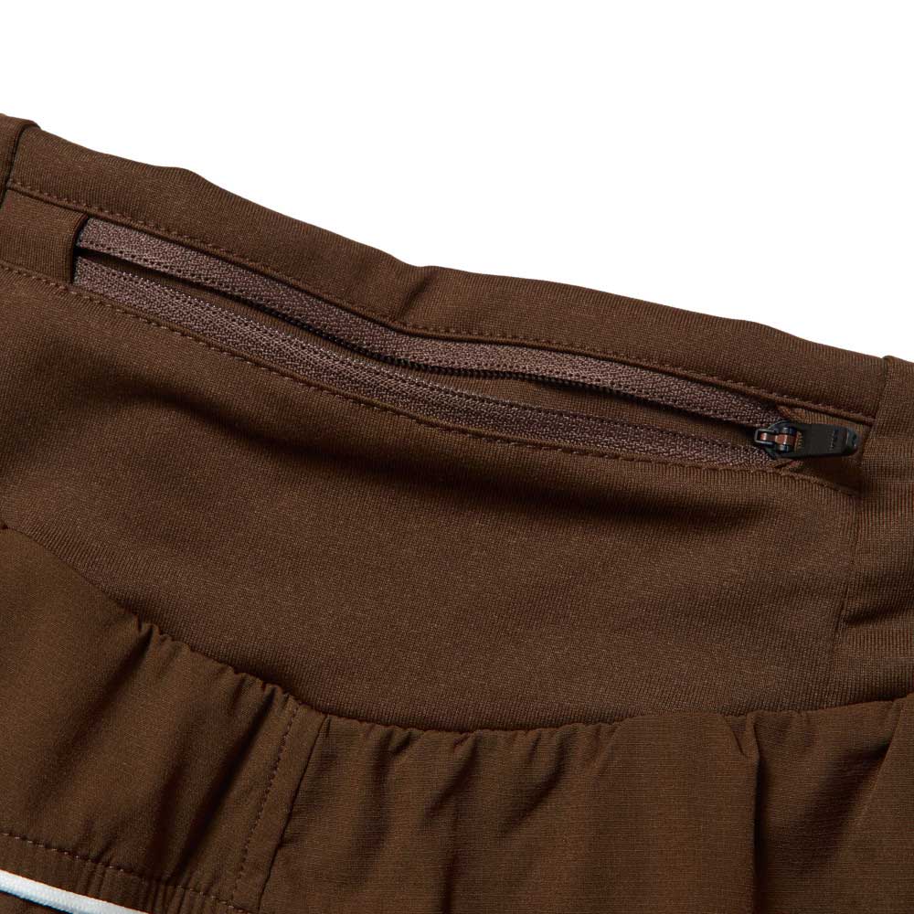 New Era Wordmark Logo Performance Brown Womens Active Shorts